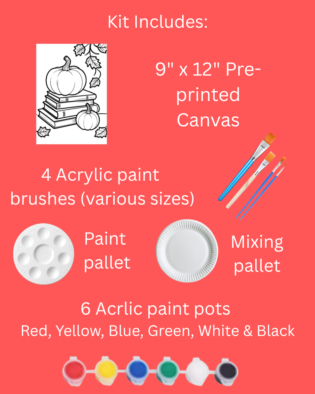 (Copy) Paint and Sip Set Pre Drawn Painting Kit