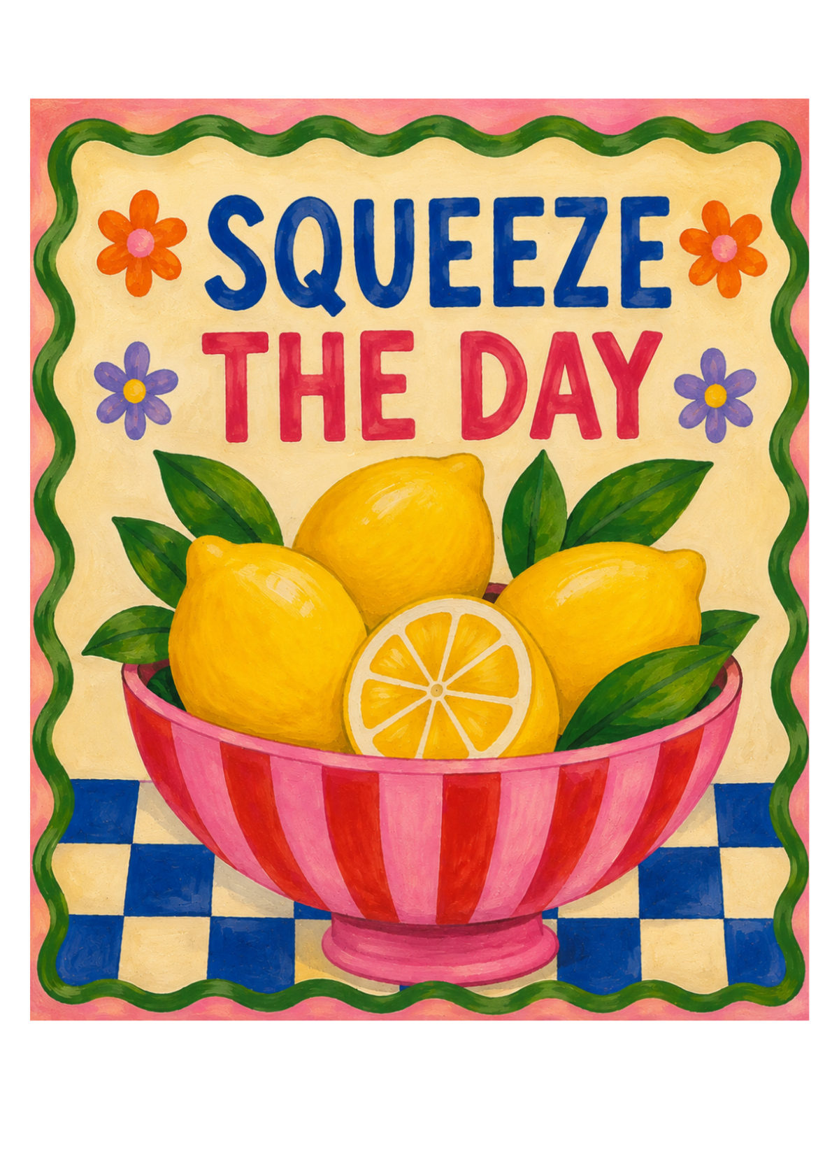 Squeeze The Day Pre-Drawn Acrylic Painting Kit