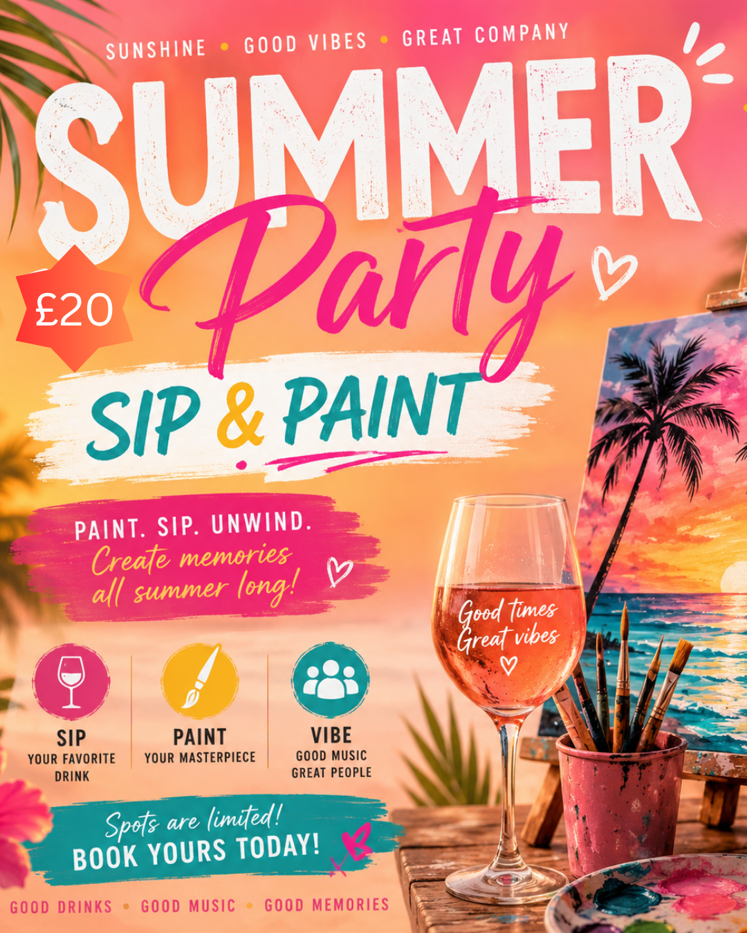 SUMMER PARTY SIP & PAINT