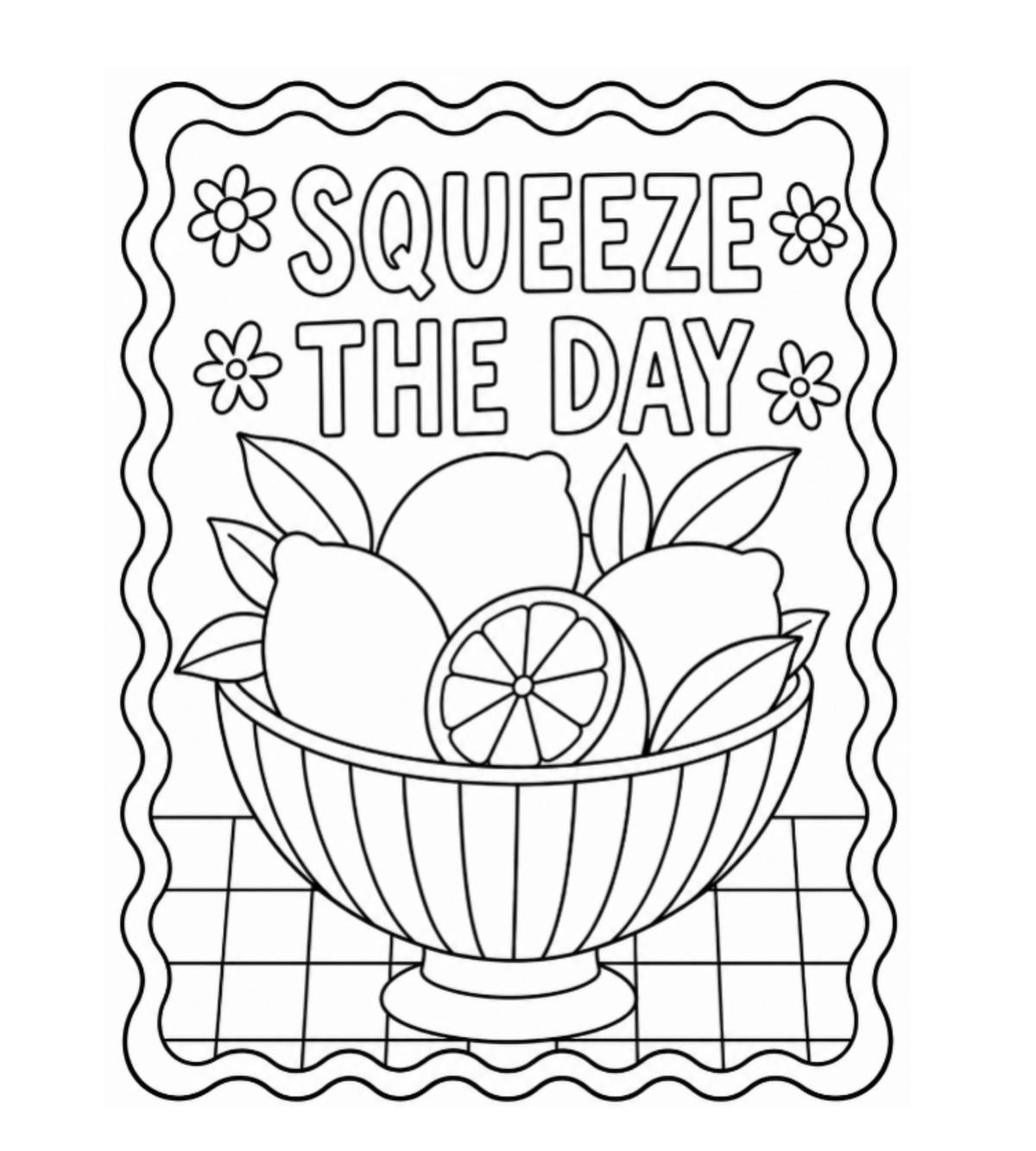 Squeeze The Day Pre-Drawn Acrylic Painting Kit