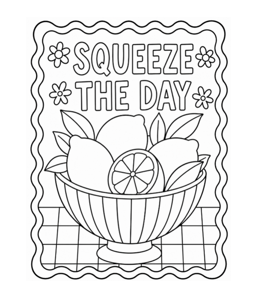 Squeeze The Day Pre-Drawn Acrylic Painting Kit